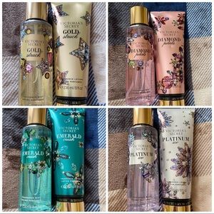 Vs pink matching lotion/mist sets